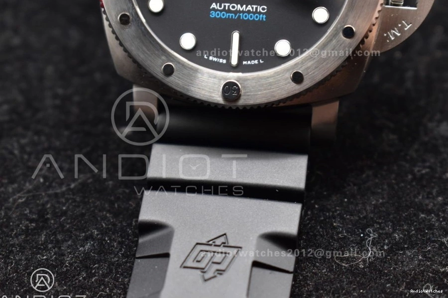 Strap SBF Rubber Edition Dial P PAM1229 Y Black 1:1 DailyWear on Black Best 437 0418